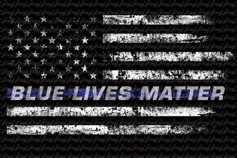 Blue lives matter.SVG.Police flag. | Custom-Designed Illustrations ~ Creative Market