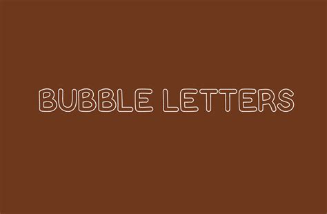 Bubble Letters Font - Dafont Free