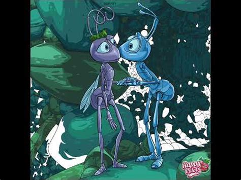 Happy Color: Flik Kiss Atta's Cheek for the First time from A Bug's Life (1998) - YouTube