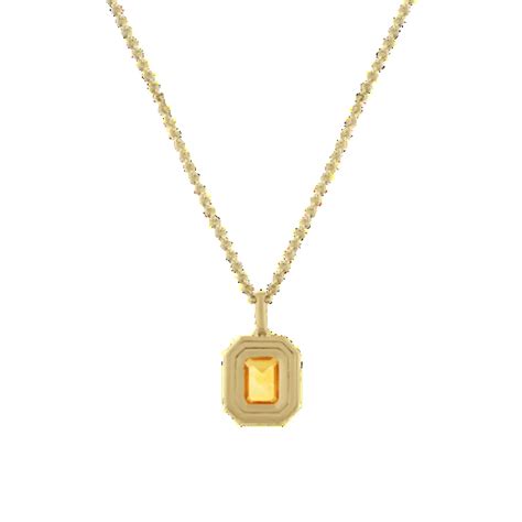 Curio Natural Citrine Pendant in 14K Yellow Gold (18 in) | Shane Co.