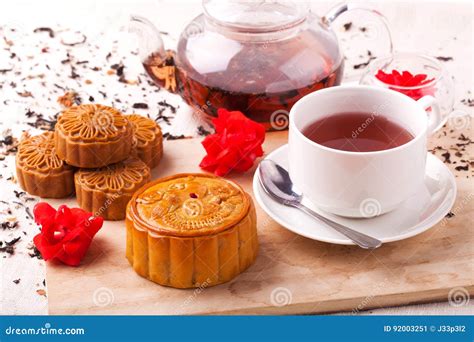 Chinese Mid Autumn Festival Foods. Stock Image - Image of oriental, concept: 92003251