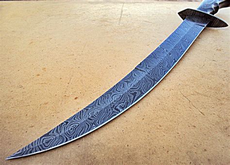 SW-249, Handmade Damascus Steel 21.5 Inches Sword - Black Doller Sheet ...