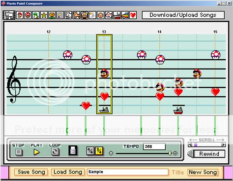 Download And Be Happy: PLAY MARIO PAINT COMPOSER