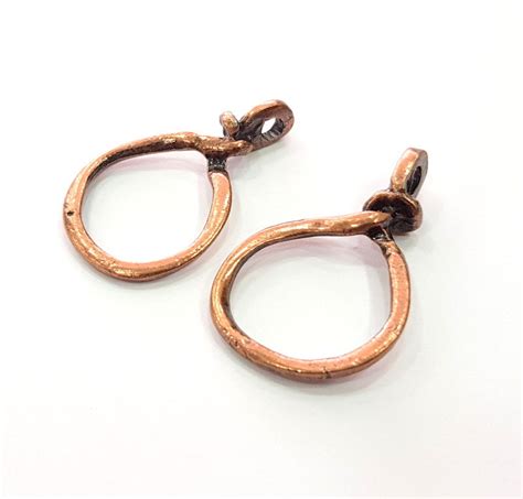 4 Antique Copper Pendant Antique Copper Plated Pendant 37x23mm G14147 ...