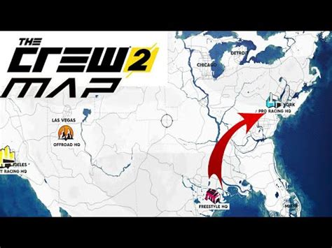 The Crew 2 MAP // The Crew 2 MAPA // SUB ENGLISH // AUDIO ESPAÑOL - YouTube