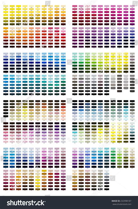 Color Reference Illustration All Shades 100 Stock Illustration ...