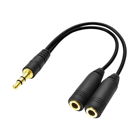 Câble audio Jack 3.5 mm mâle vers double Jack 3.5 mm femelles