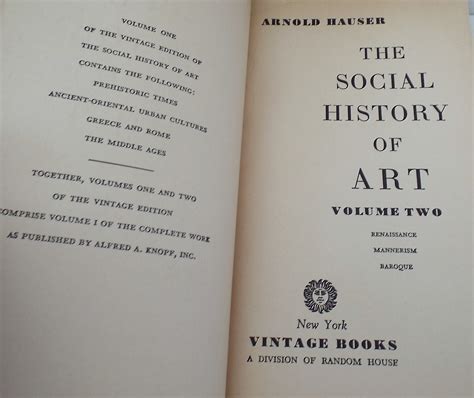 The Social History of Art, Volumes 2, 3, 4 by Hauser, Arnold: Very Good ...