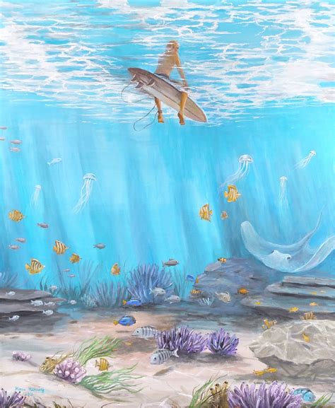 Painting. Under the Sea. | Underwater painting, Sea illustration, Sea painting