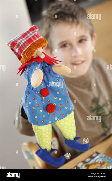 boy with Punchinello puppet Stock Photo - Alamy