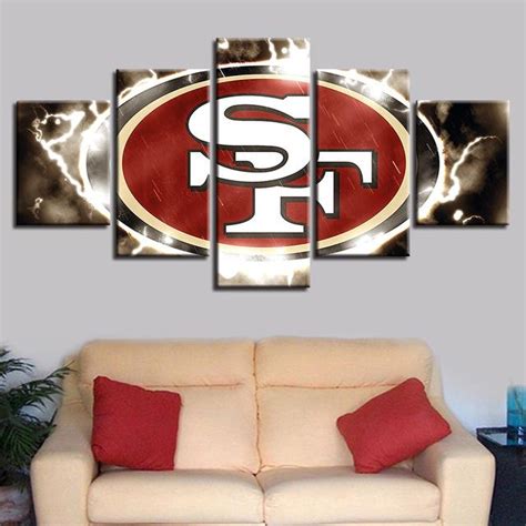 Cheapest San Francisco 49ers Wall Art For Living Room Wall Decor – 4 ...