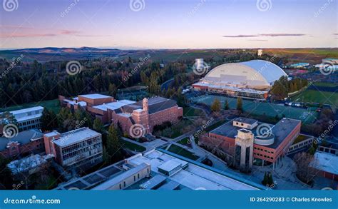 University of Idaho in Moscow Idaho Campus Aerial Editorial Stock Photo ...