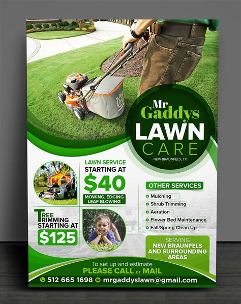 Serious, Modern, Landscaping Flyer Design for Mr Gaddys Lawn Care by SAI DESIGNS | Design #16018325