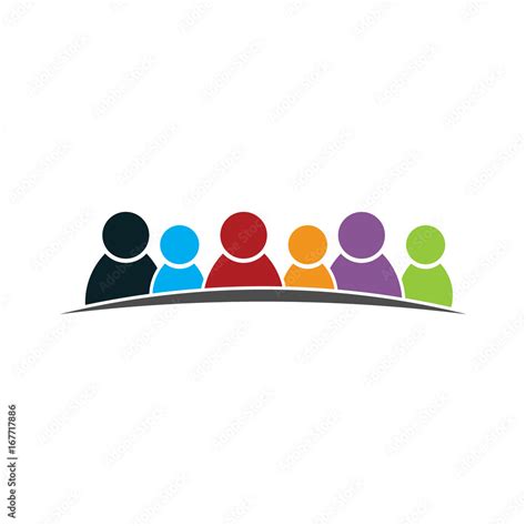 Diversity People Group United Logo Stock Vector | Adobe Stock