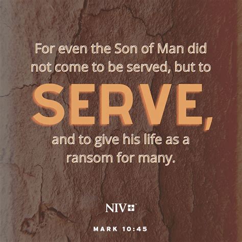 NIV Verse of the Day: Mark 10:45