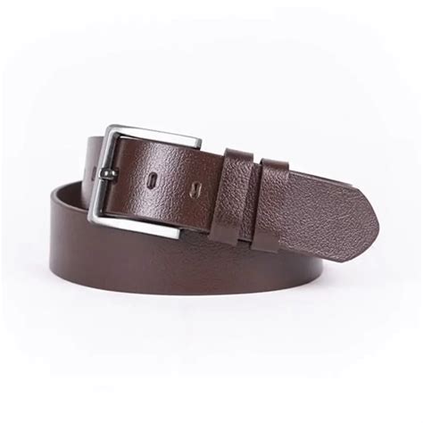 Buy Dark Brown Mens Belt Wide Casual Genuine Leather - LeatherBeltsOnline.com