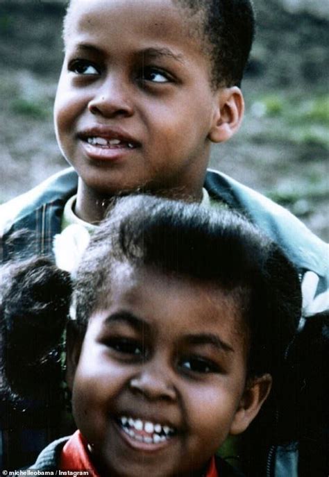 A toothy, pigtailed Michelle Obama grins in rare childhood photo ...