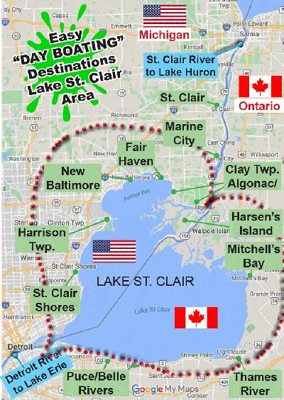 Lake St Clair Michigan Map - Drucie Kimberley