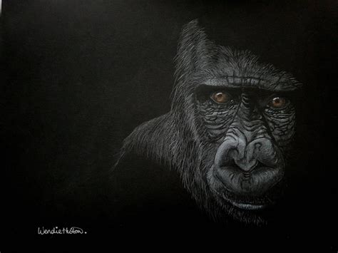 Stunning original gorilla artwork. | Etsy