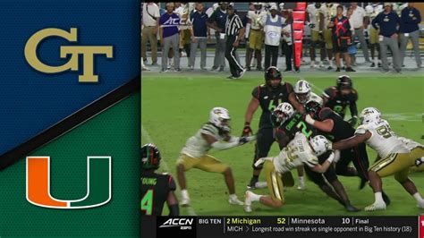 Georgia Tech vs. Miami FULL Final Minute | 2023 ACC Football - YouTube