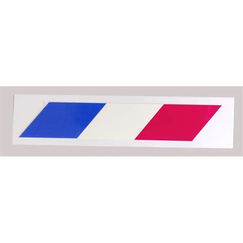 Slanted French flag sticker for helmets and two-wheelers - Chebco