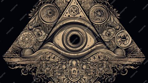 Premium AI Image | Mystical and esoteric eye symbol digital art ...