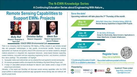 N-EWN Seminar: Remote Sensing Capabilities to Support EWN Projects - Engineering With Nature