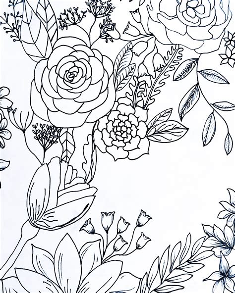 Flowers 💐 | Flower drawing, Simple flower drawing, Black and white drawing