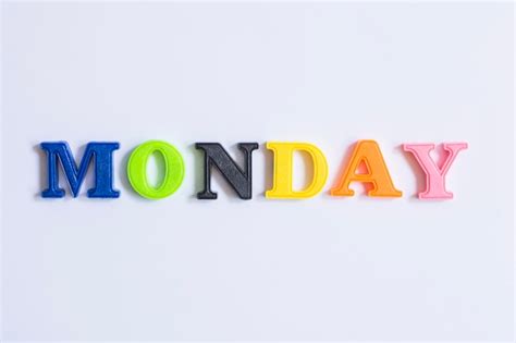 Free Photo | Word monday made with colorful letters