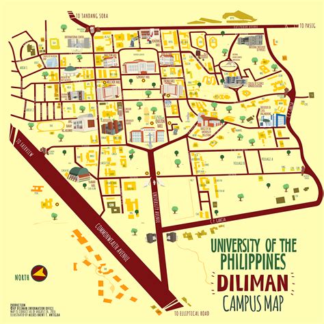 UP Diliman Campus Map on Behance