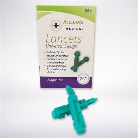 Accurate Medical Blood Glucose Lancets 28G 50's - National Health Medicals (PTY) Ltd