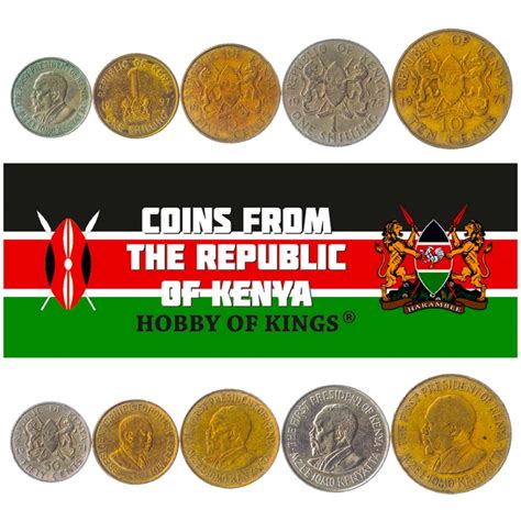 5 Kenyan Coins. Different Collectible Money From Africa. Old - Etsy