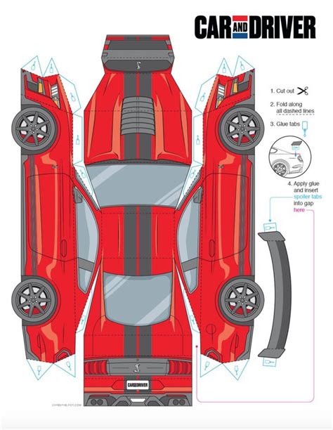 Toyota Supra Papercraft Template - Portal Tutorials