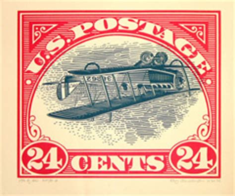 24c Inverted Jenny U. S. Postage Stamp Print