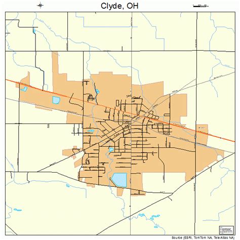 Clyde Ohio Street Map 3916308