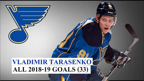 Vladimir Tarasenko (#91) All 33 Goals of the 2018-19 NHL Season - YouTube