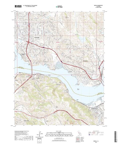 MyTopo Benicia, California USGS Quad Topo Map