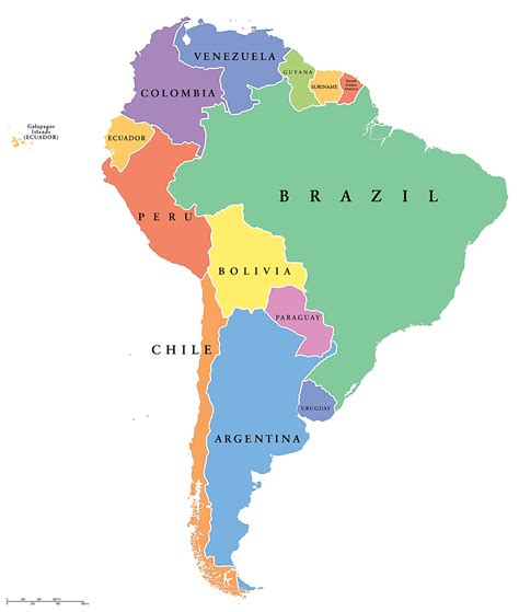 South America Map And Countries