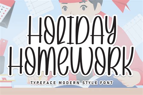 Holiday Homework Font by william jhordy · Creative Fabrica