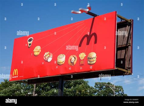 McDonald's billboard designed to function as a sundial. Chicago, 2006 Stock Photo - Alamy