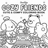 Livro Cozy Friends De Colorir Para Adultos E Adolescetes 18  sketch template