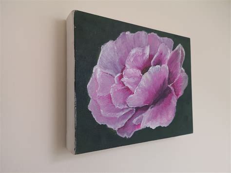 Peony Flower Original Acrylic Painting | Etsy