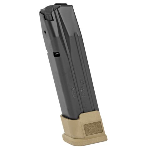 Sig P320 M17 M18 21 round magazine Coyote Tan base orange follower ...