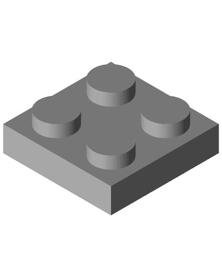 2X2 Flat Lego Brick - 3D model by DR 3D on Thangs