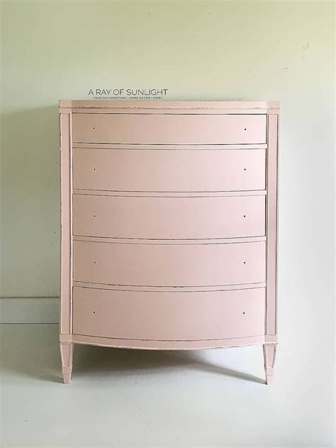 Pink Vintage Dresser with Gold Hardware | Vintage dresser makeover ...