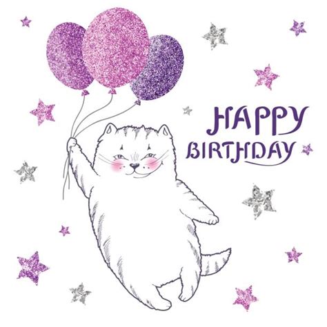 Best Cat Birthday Illustrations, Royalty-Free Vector Graphics & Clip Art - iStock