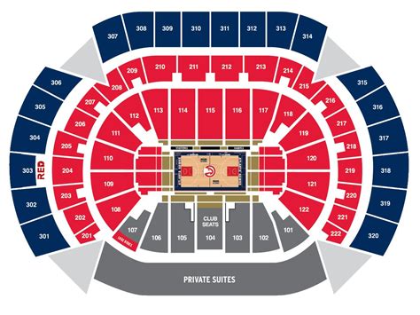 Philips arena map - Philips arena seat map (United States of America)