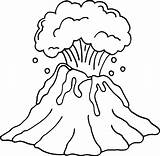 Volcano Coloring Pages Printable Sketch Page sketch template