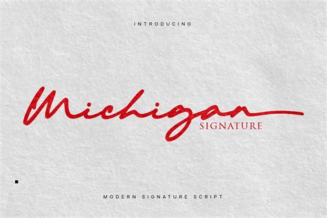 Michigan - Modern Signature Font - Design Cuts