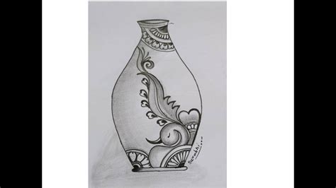 Flower Pot Drawing Design Images - Pot Designs For Drawing | Bodewasude